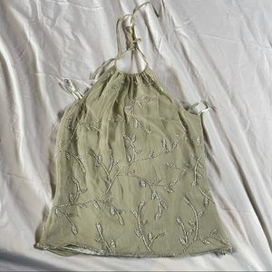 90s beaded halter corset top